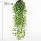 Artificial Plant Vines Wall Hanging Rattan Leaves Branches Outdoor Garden Home Decoration Plastic Fake Silk Leaf Green Plant Ivy Snapitonline