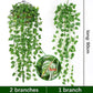 Artificial Plant Vines Wall Hanging Rattan Leaves Branches Outdoor Garden Home Decoration Plastic Fake Silk Leaf Green Plant Ivy Snapitonline