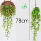 Artificial Plant Vines Wall Hanging Rattan Leaves Branches Outdoor Garden Home Decoration Plastic Fake Silk Leaf Green Plant Ivy Snapitonline