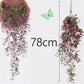 Artificial Plant Vines Wall Hanging Rattan Leaves Branches Outdoor Garden Home Decoration Plastic Fake Silk Leaf Green Plant Ivy Snapitonline