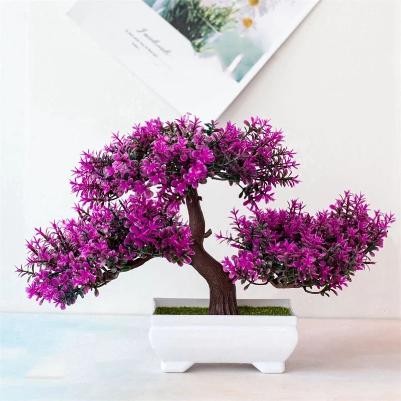 Artificial Plants Bonsai Small Tree Pot Fake Plant Flowers Potted Ornaments For Home Room Table Decoration Hotel Garden Decor Snapitonline
