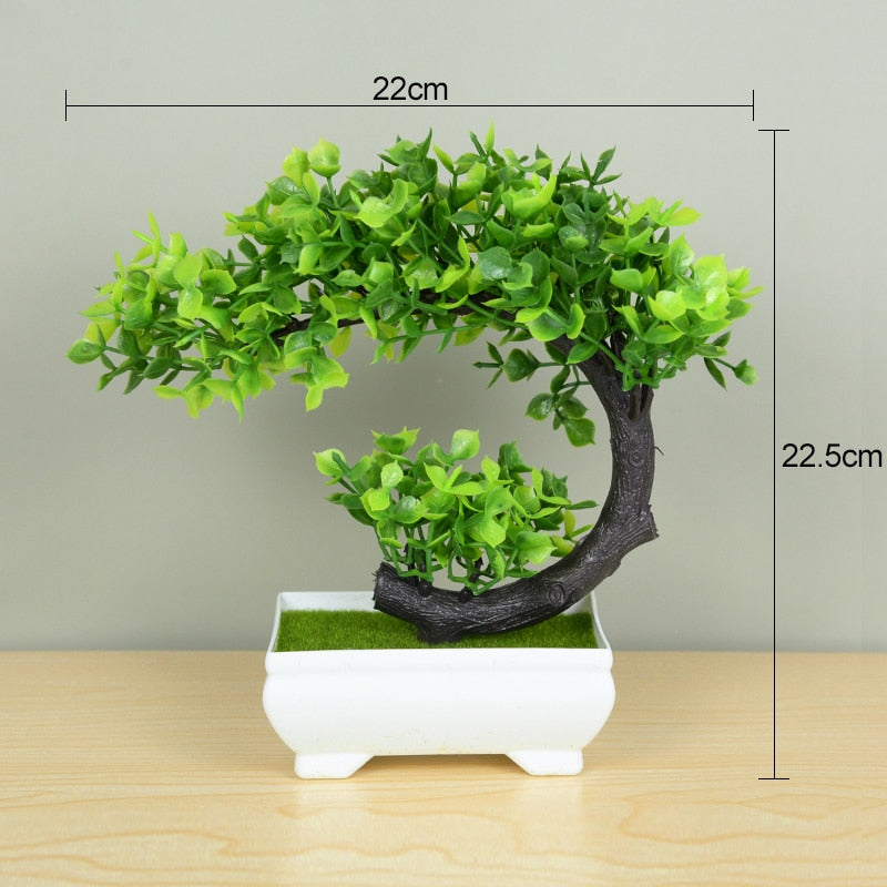 Artificial Plants Bonsai Small Tree Pot Fake Plant Flowers Potted Ornaments For Home Room Table Decoration Hotel Garden Decor Snapitonline