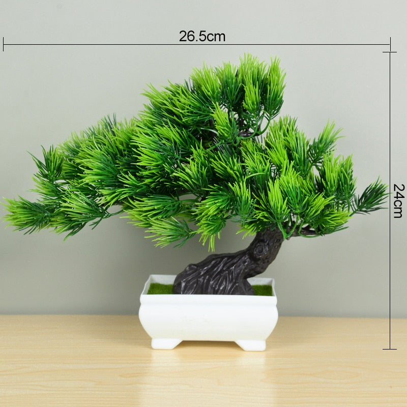 Artificial Plants Bonsai Small Tree Pot Fake Plant Flowers Potted Ornaments For Home Room Table Decoration Hotel Garden Decor Snapitonline
