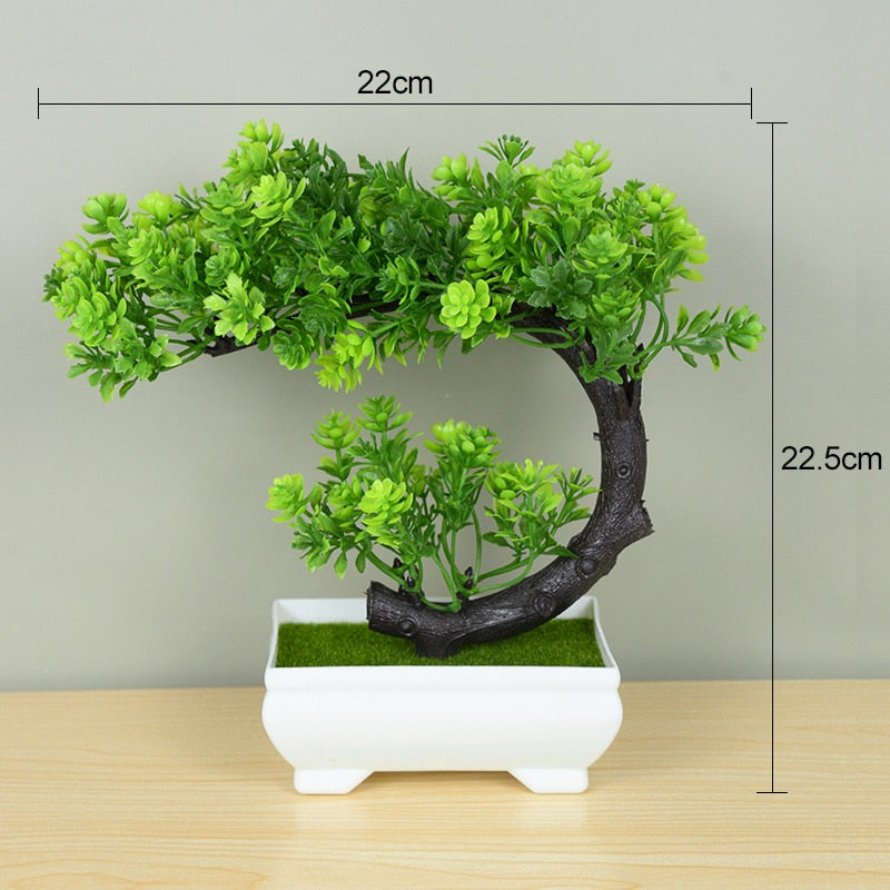 Artificial Plants Bonsai Small Tree Pot Fake Plant Flowers Potted Ornaments For Home Room Table Decoration Hotel Garden Decor Snapitonline
