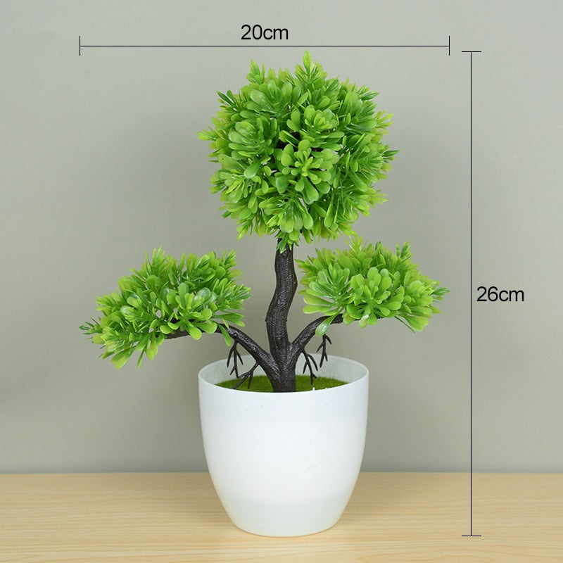 Artificial Plants Bonsai Small Tree Pot Fake Plant Flowers Potted Ornaments For Home Room Table Decoration Hotel Garden Decor Snapitonline