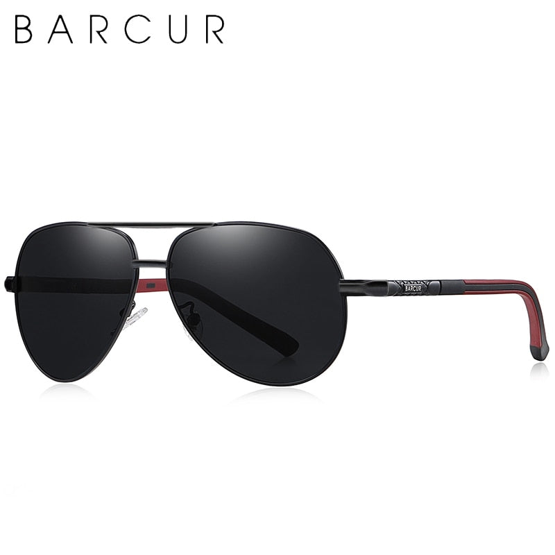BARCUR Aluminum Vintage Men Sunglasses Men Polarized Coating Classic Sun Glasses Women Shade Male Driving Accessories Eyewear Snapitonline