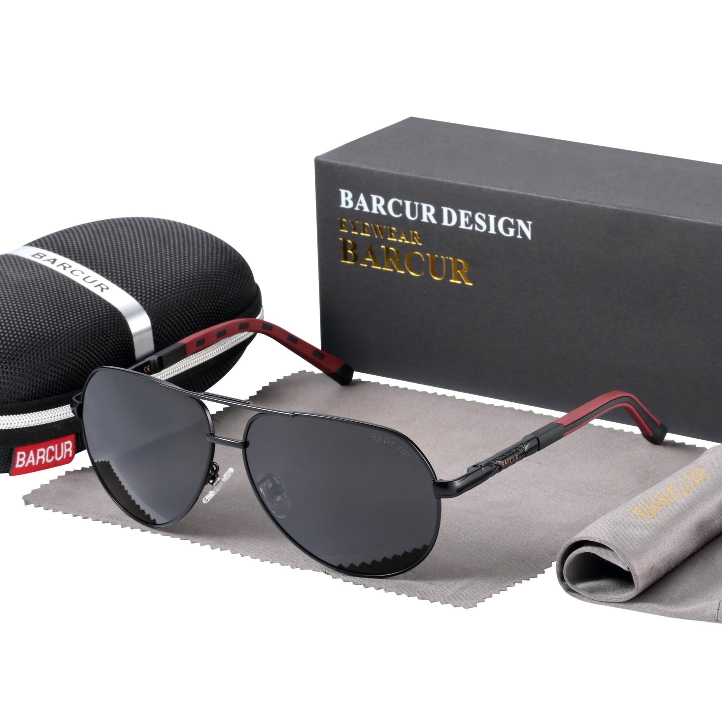 BARCUR Aluminum Vintage Men Sunglasses Men Polarized Coating Classic Sun Glasses Women Shade Male Driving Accessories Eyewear Snapitonline