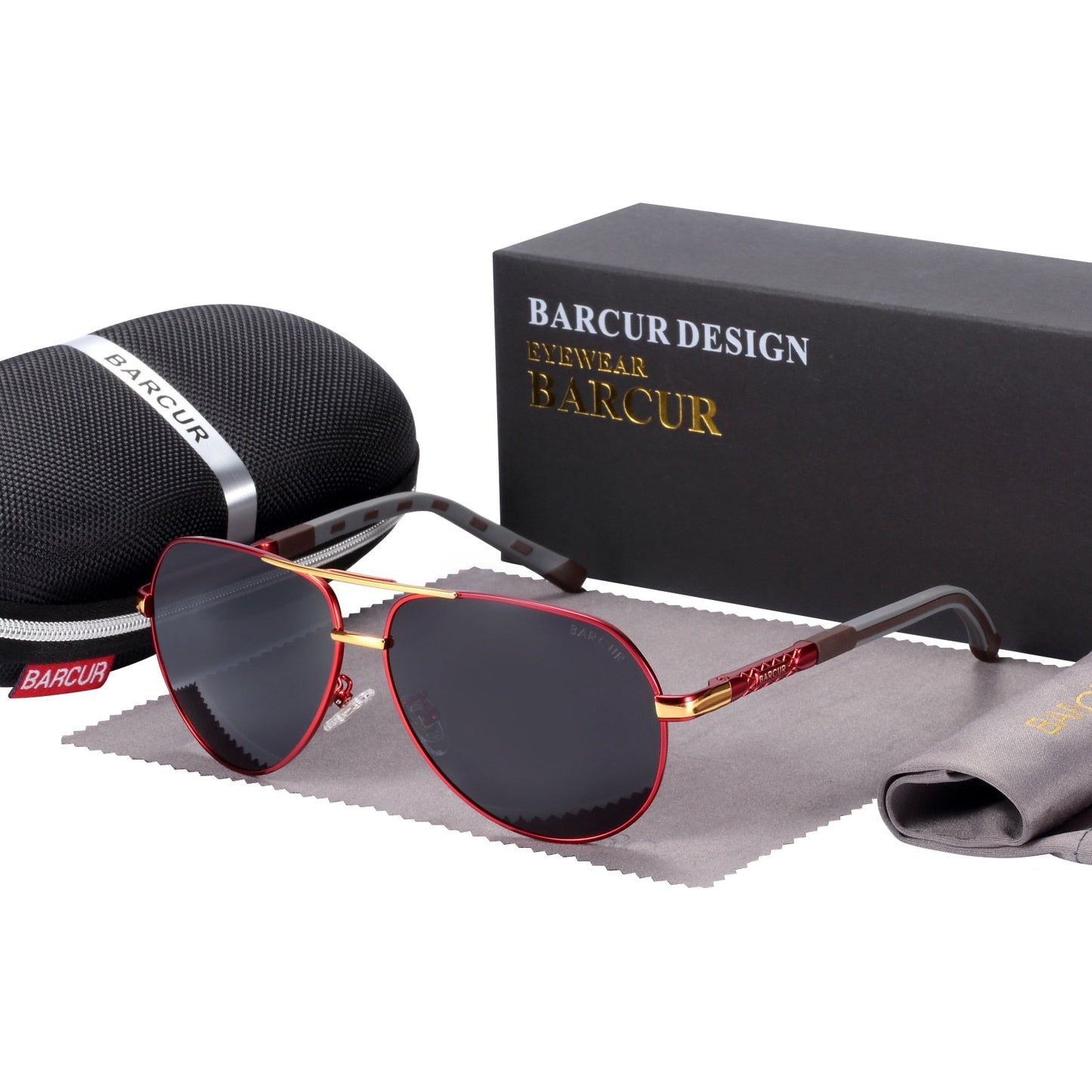 BARCUR Aluminum Vintage Men Sunglasses Men Polarized Coating Classic Sun Glasses Women Shade Male Driving Accessories Eyewear Snapitonline