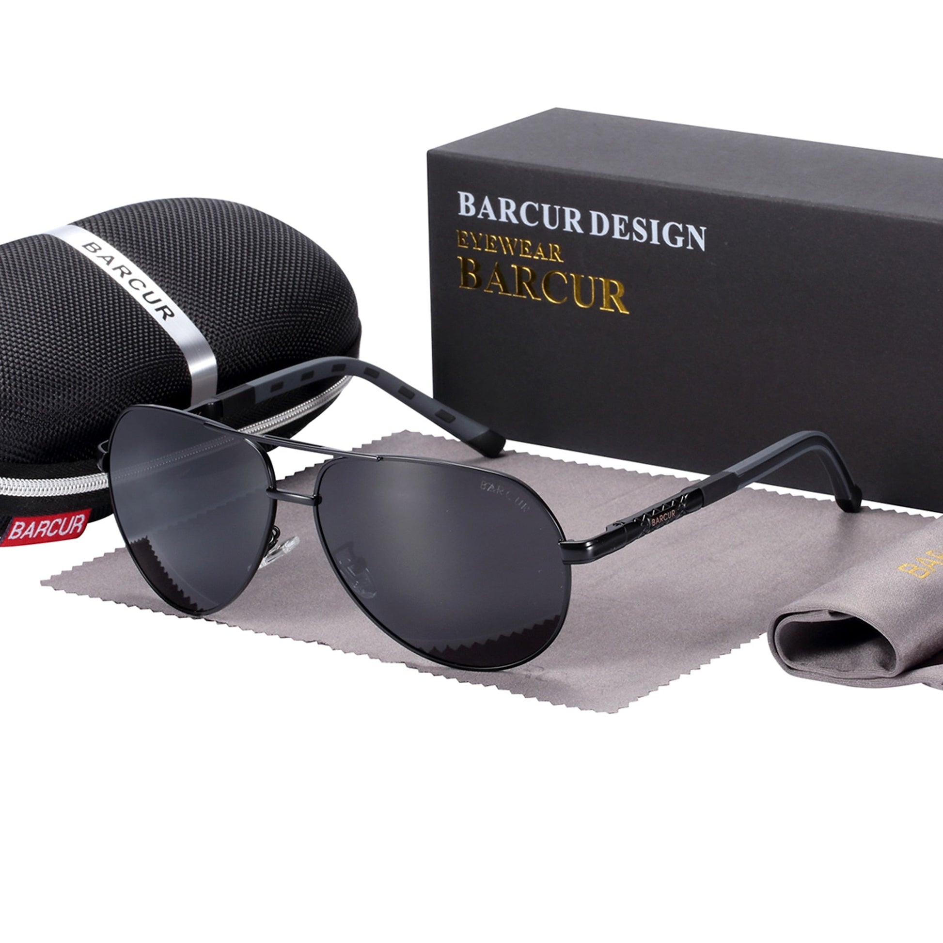 BARCUR Aluminum Vintage Men Sunglasses Men Polarized Coating Classic Sun Glasses Women Shade Male Driving Accessories Eyewear Snapitonline