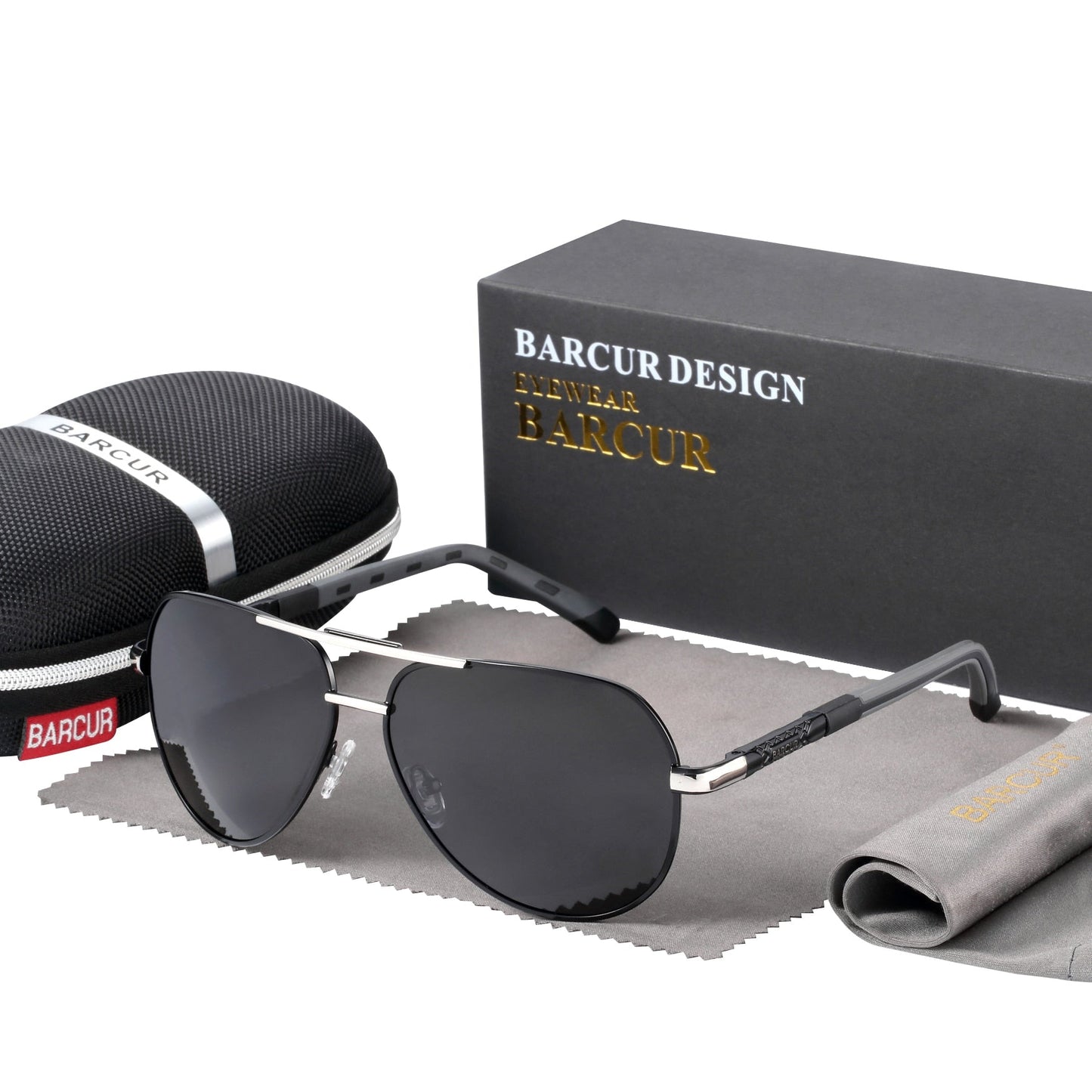 BARCUR Aluminum Vintage Men Sunglasses Men Polarized Coating Classic Sun Glasses Women Shade Male Driving Accessories Eyewear Snapitonline