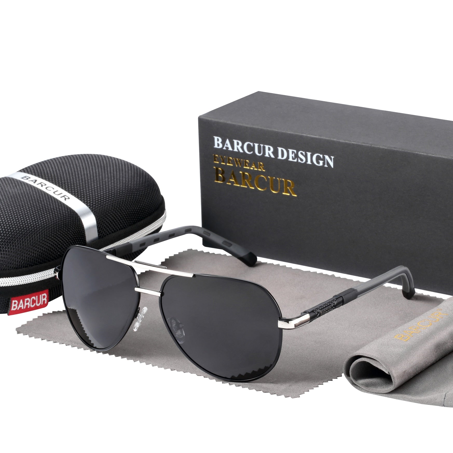 BARCUR Aluminum Vintage Men Sunglasses Men Polarized Coating Classic Sun Glasses Women Shade Male Driving Accessories Eyewear Snapitonline