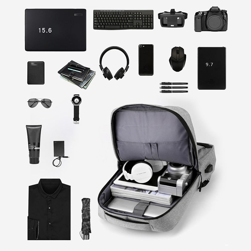 Backpack Multifunctional Waterproof Bags For Male Business Laptop Backpack USB Charging Backpack Nylon Casual Rucksack Snapitonline