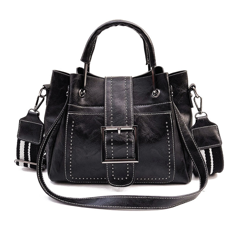 Bags For Women 2021 New Fashion Leather Handbags Crossbody Flaps Female Vintage Bucket Shoulder Purse Ladies Pouch Sac A Femme Snapitonline