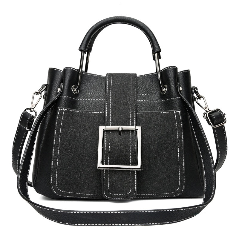 Bags For Women 2021 New Fashion Leather Handbags Crossbody Flaps Female Vintage Bucket Shoulder Purse Ladies Pouch Sac A Femme Snapitonline