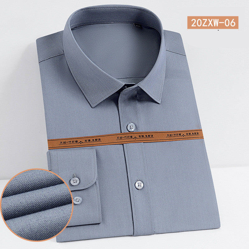 Bamboo Fiber Men's Long Sleeve Shirt Snapitonline