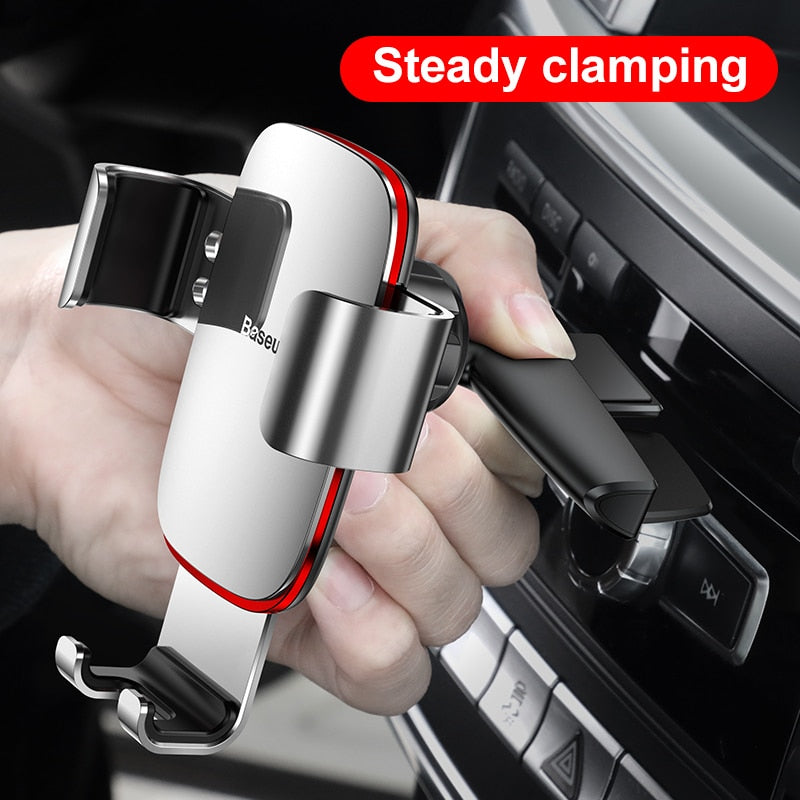 Baseus Gravity Car Phone Holder Mobile Phone Clip Holder Stand Bracket CD Slot/Airvent Mount Holder for iPhone Samsung Snapitonline