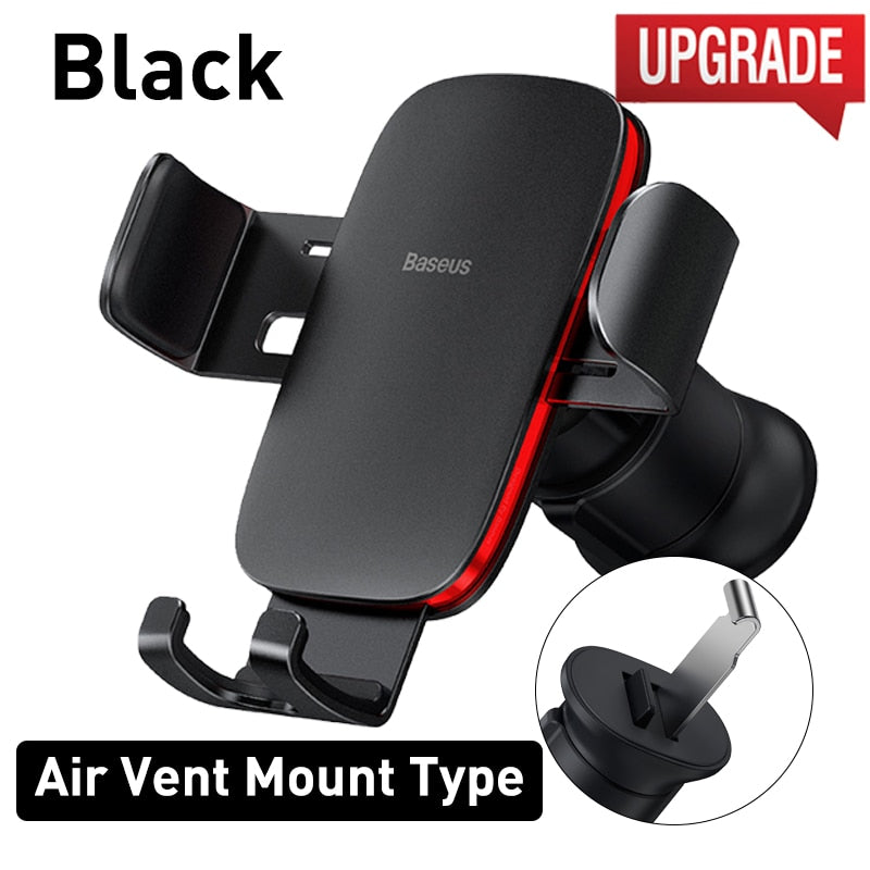 Baseus Gravity Car Phone Holder Mobile Phone Clip Holder Stand Bracket CD Slot/Airvent Mount Holder for iPhone Samsung Snapitonline