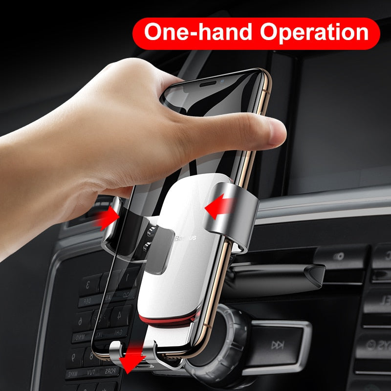 Baseus Gravity Car Phone Holder Mobile Phone Clip Holder Stand Bracket CD Slot/Airvent Mount Holder for iPhone Samsung Snapitonline
