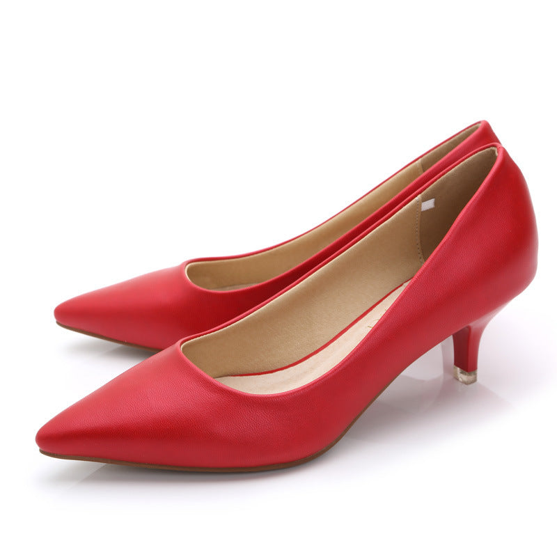 Black Pumps High Heels Flight Attendant Single Shoes Snapitonline