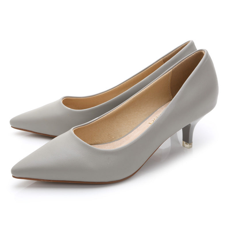Black Pumps High Heels Flight Attendant Single Shoes Snapitonline