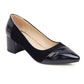 Block heel mid-heel pointed pumps Snapitonline