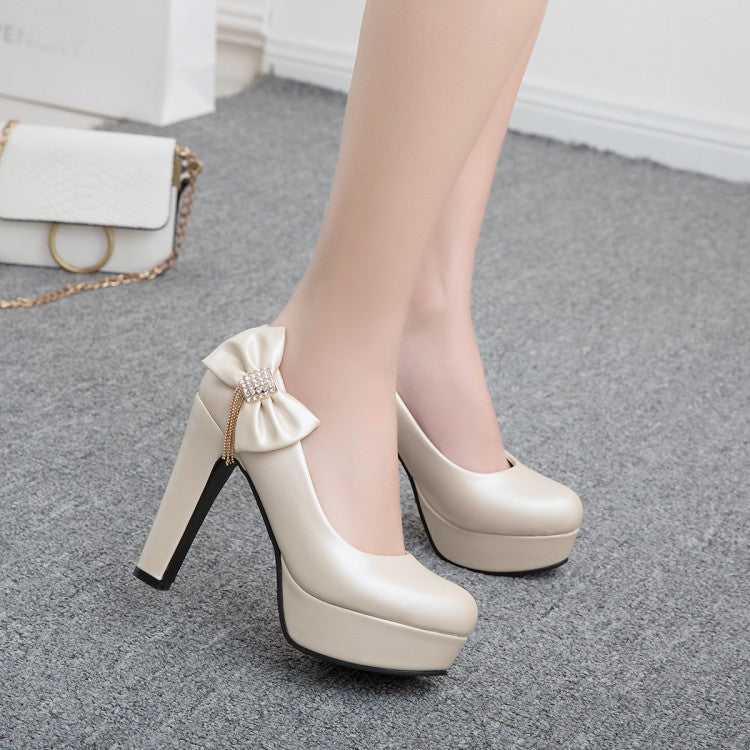 Bow high heels Snapitonline