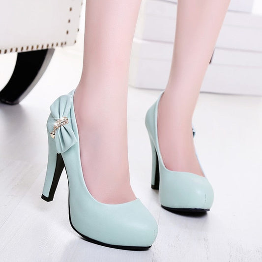 Bow high heels Snapitonline