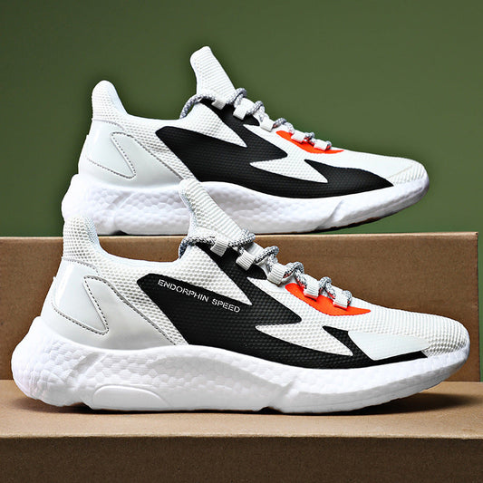 Breathable Flying Woven Sneakers Popcorn Running Shoes Men Snapitonline