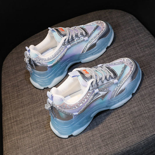 Breathable Platform Gradient Sneakers Snapitonline
