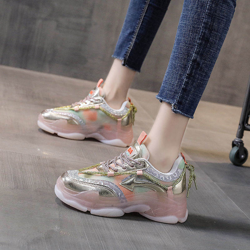 Breathable Platform Gradient Sneakers Snapitonline