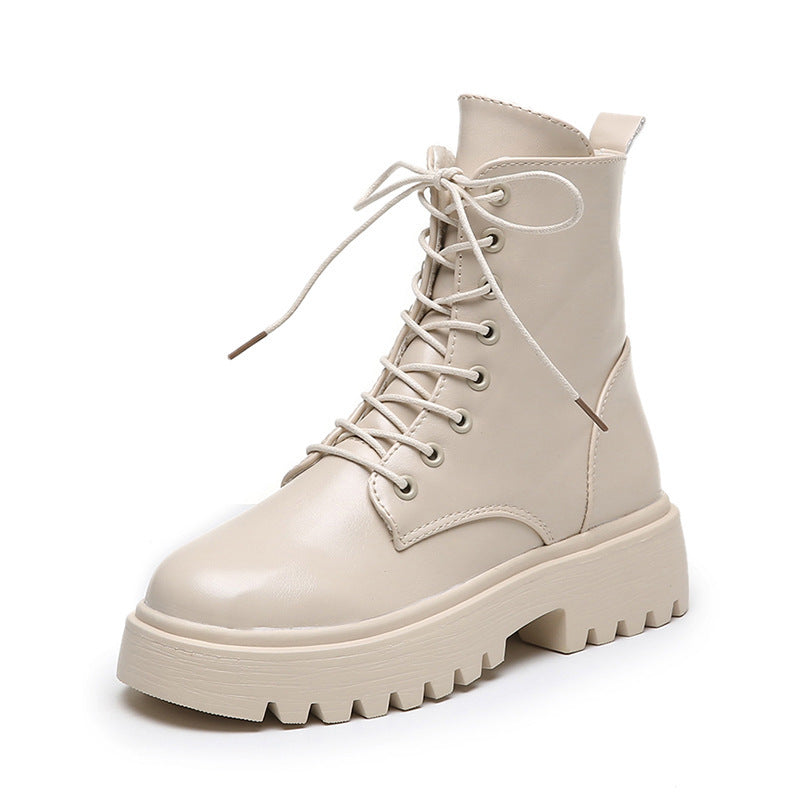 British Pure Color Ladies Waterproof Martin Boots Snapitonline