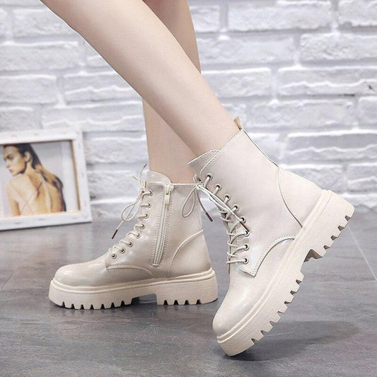 British Pure Color Ladies Waterproof Martin Boots Snapitonline