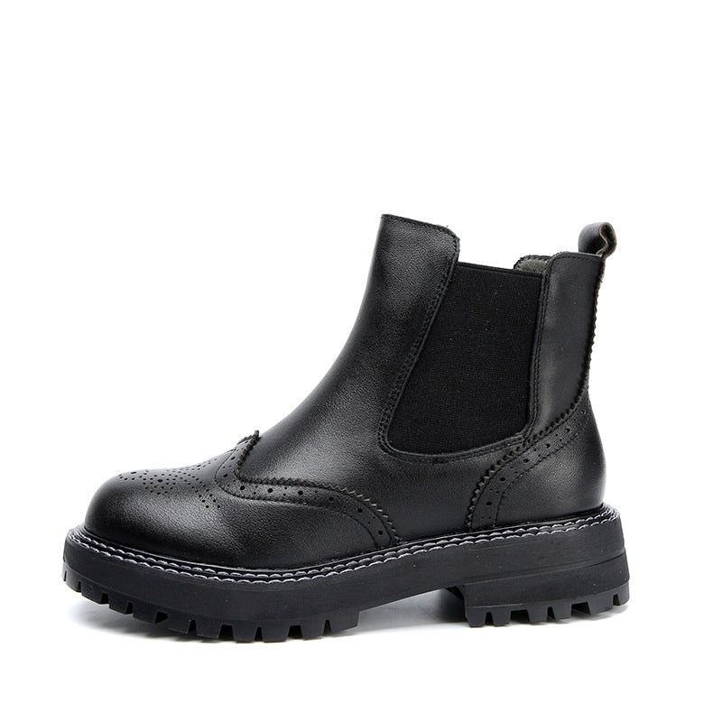 British style thick heel women's boots Snapitonline