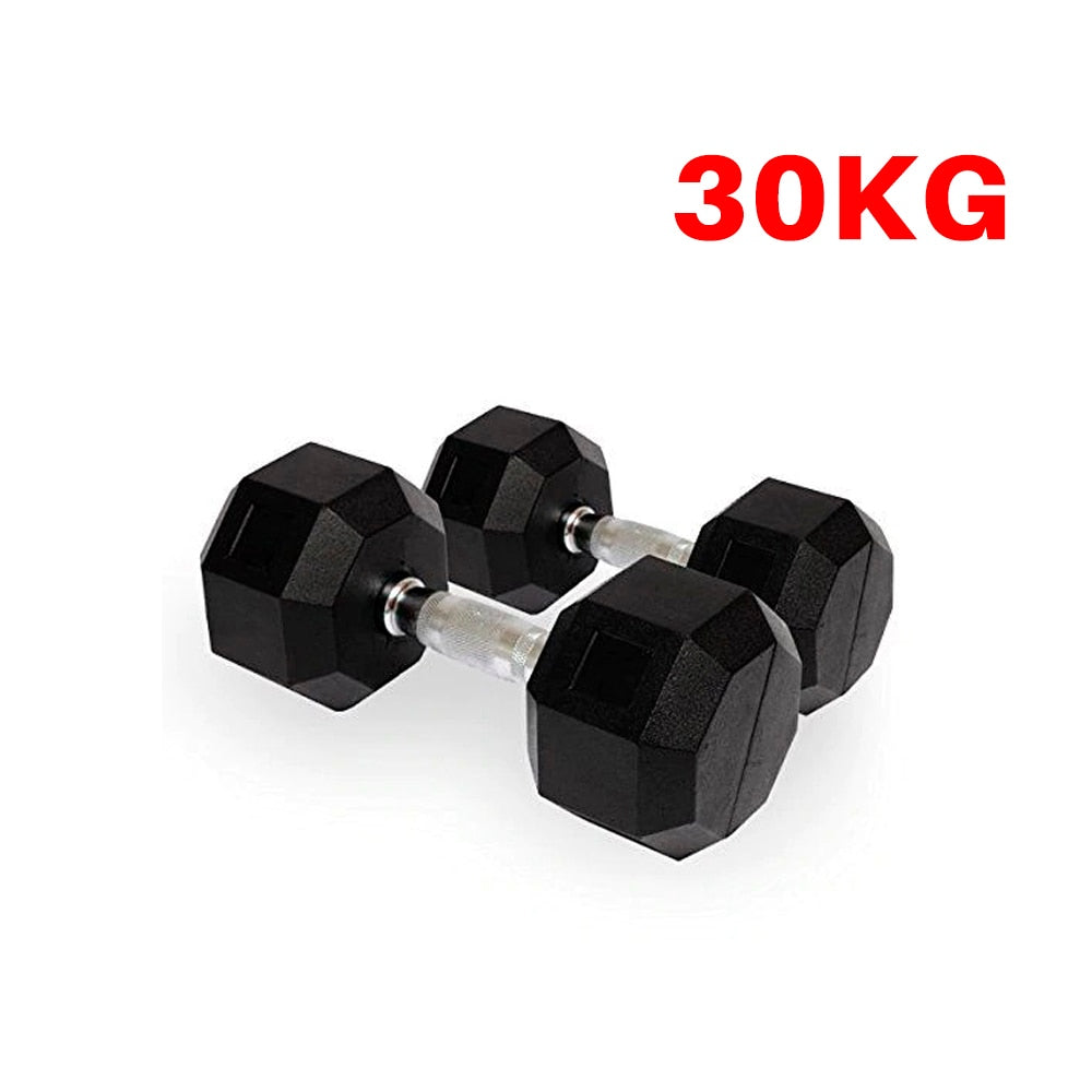 CANNON set hexagonal rubber gym weights 1 to 20 Kg men and women fitness training dumbbells Snapitonline