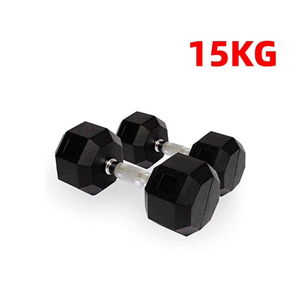 CANNON set hexagonal rubber gym weights 1 to 20 Kg men and women fitness training dumbbells Snapitonline