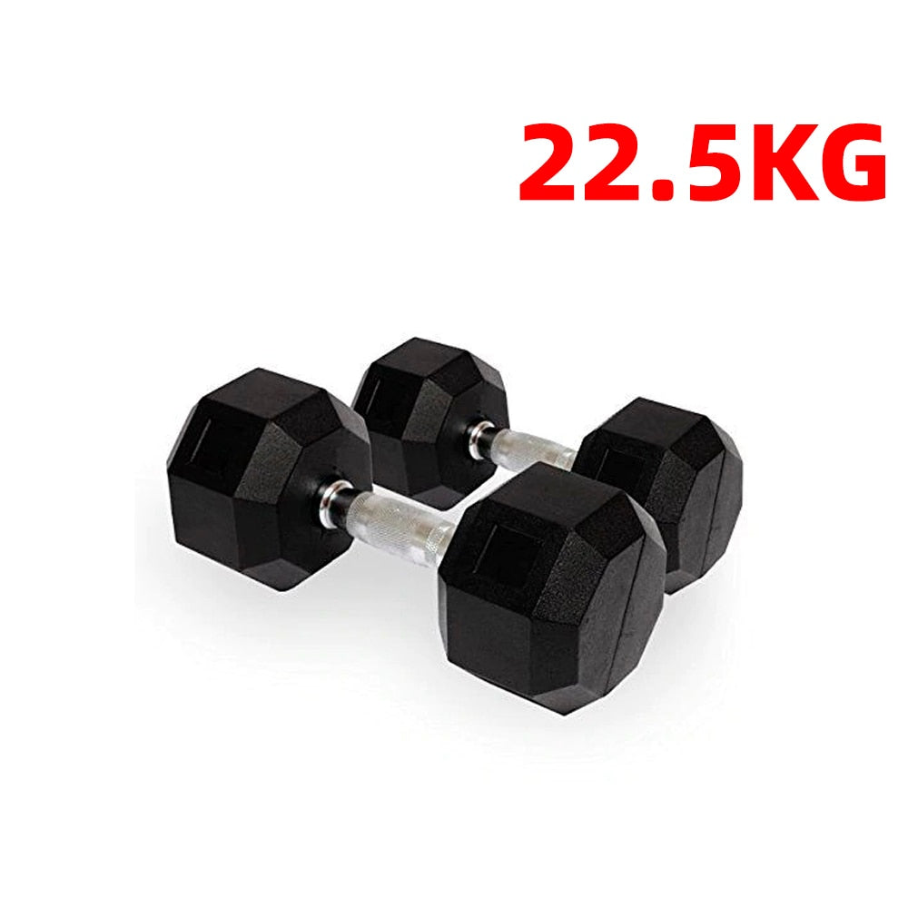 CANNON set hexagonal rubber gym weights 1 to 20 Kg men and women fitness training dumbbells Snapitonline