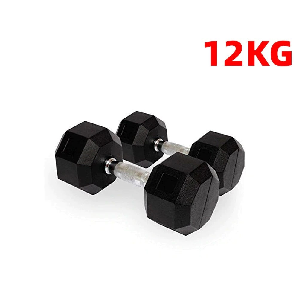 CANNON set hexagonal rubber gym weights 1 to 20 Kg men and women fitness training dumbbells Snapitonline