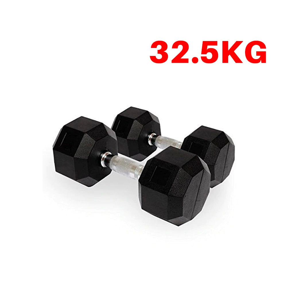 CANNON set hexagonal rubber gym weights 1 to 20 Kg men and women fitness training dumbbells Snapitonline