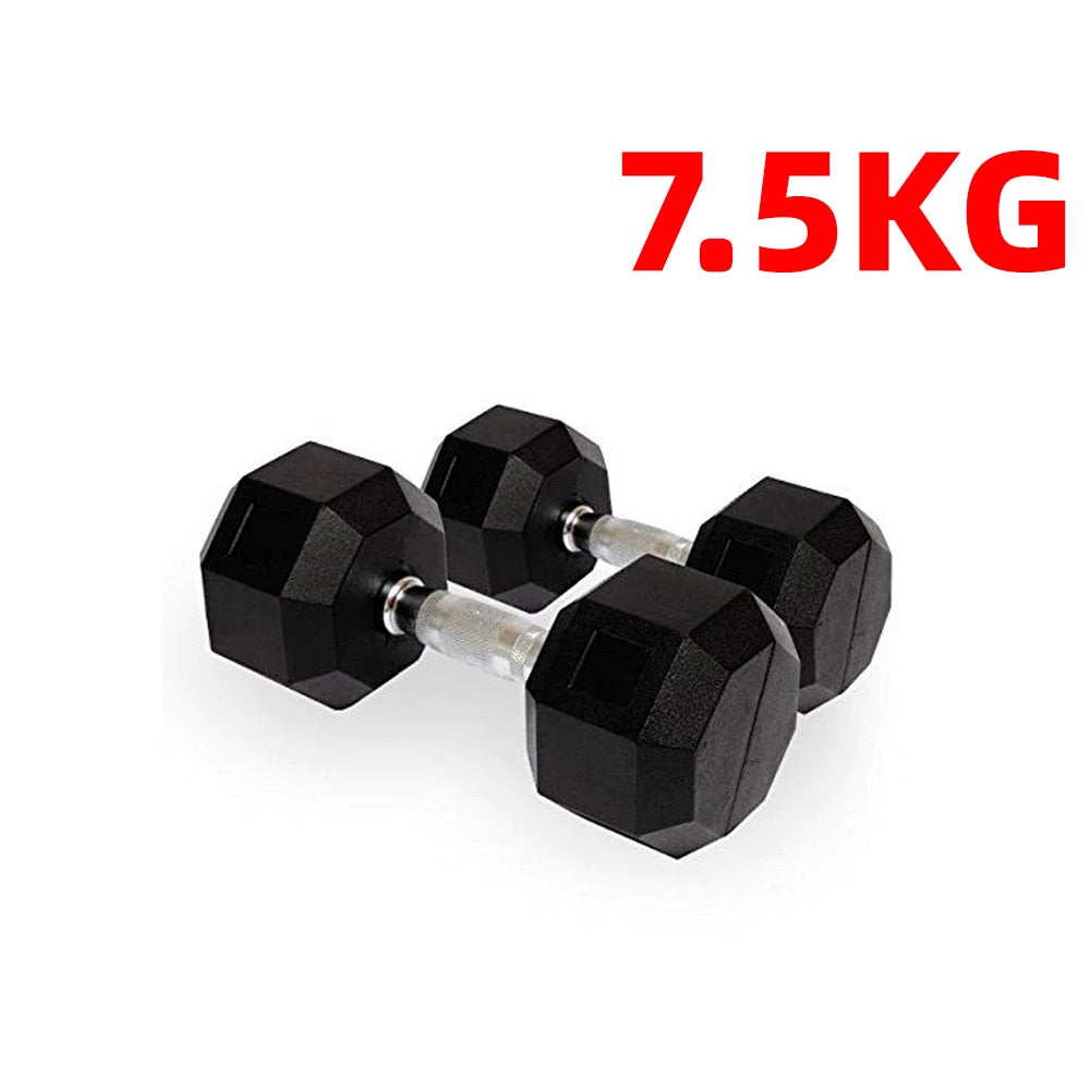 CANNON set hexagonal rubber gym weights 1 to 20 Kg men and women fitness training dumbbells Snapitonline