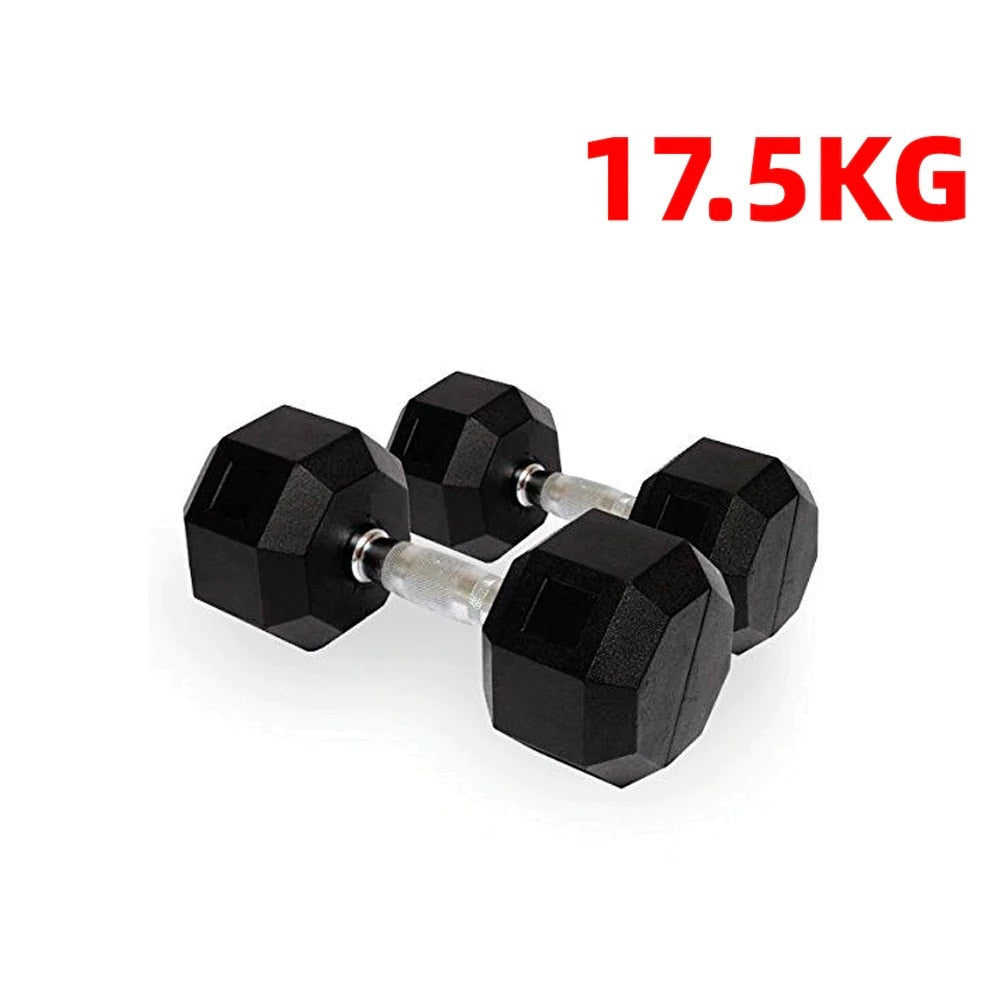 CANNON set hexagonal rubber gym weights 1 to 20 Kg men and women fitness training dumbbells Snapitonline