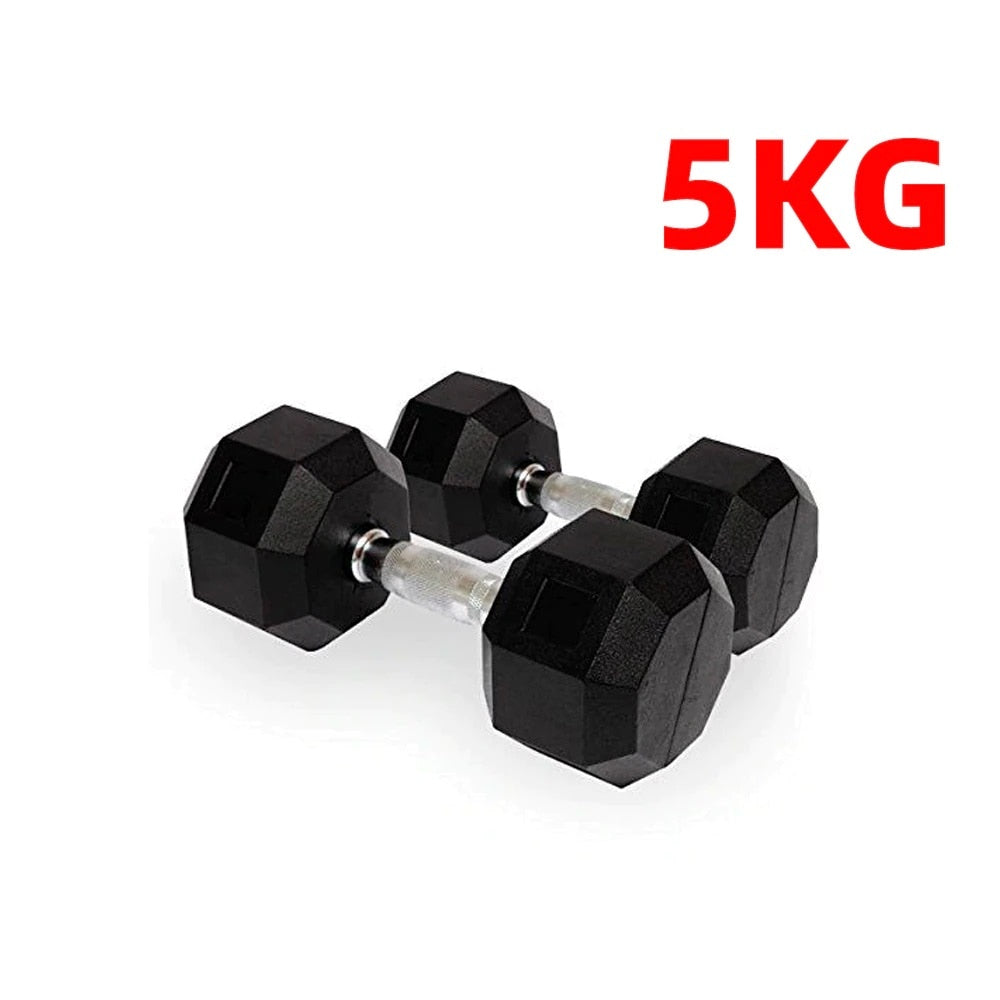 CANNON set hexagonal rubber gym weights 1 to 20 Kg men and women fitness training dumbbells Snapitonline