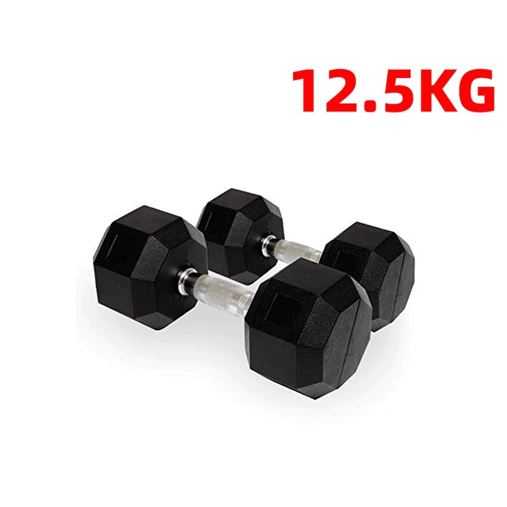 CANNON set hexagonal rubber gym weights 1 to 20 Kg men and women fitness training dumbbells Snapitonline