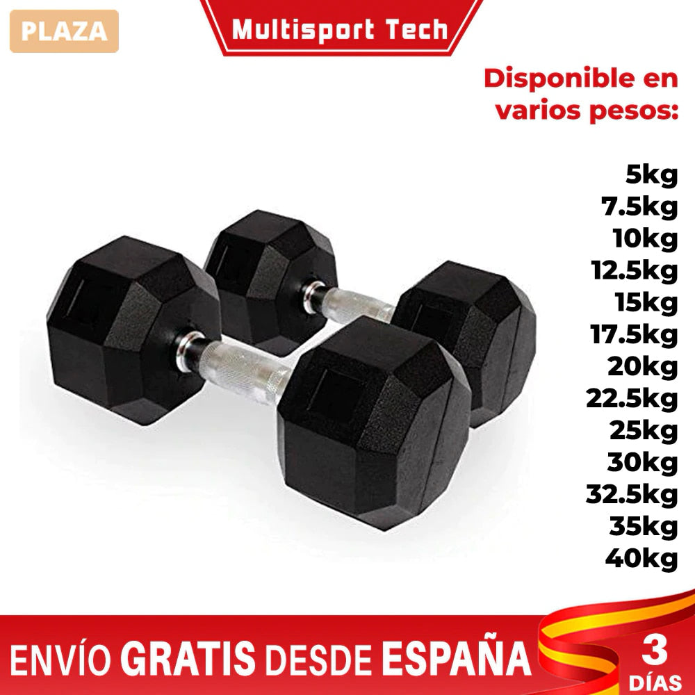 CANNON set hexagonal rubber gym weights 1 to 20 Kg men and women fitness training dumbbells Snapitonline