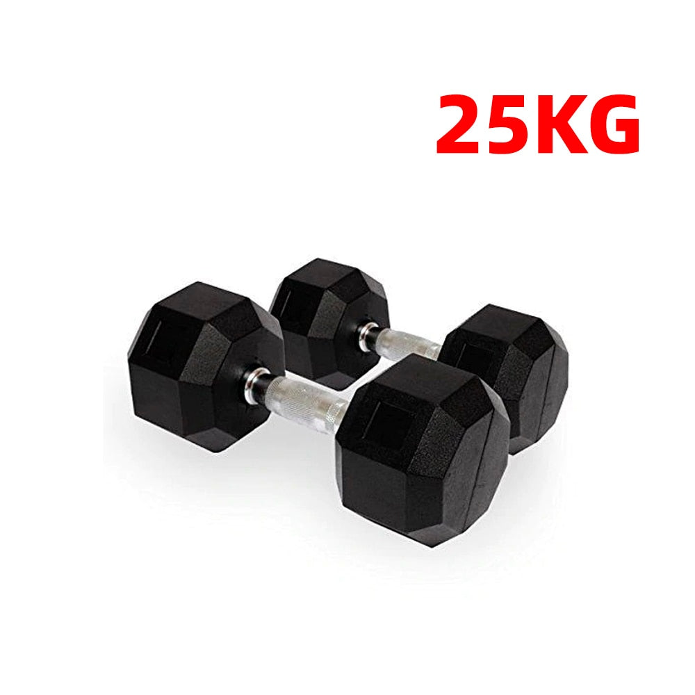 CANNON set hexagonal rubber gym weights 1 to 20 Kg men and women fitness training dumbbells Snapitonline