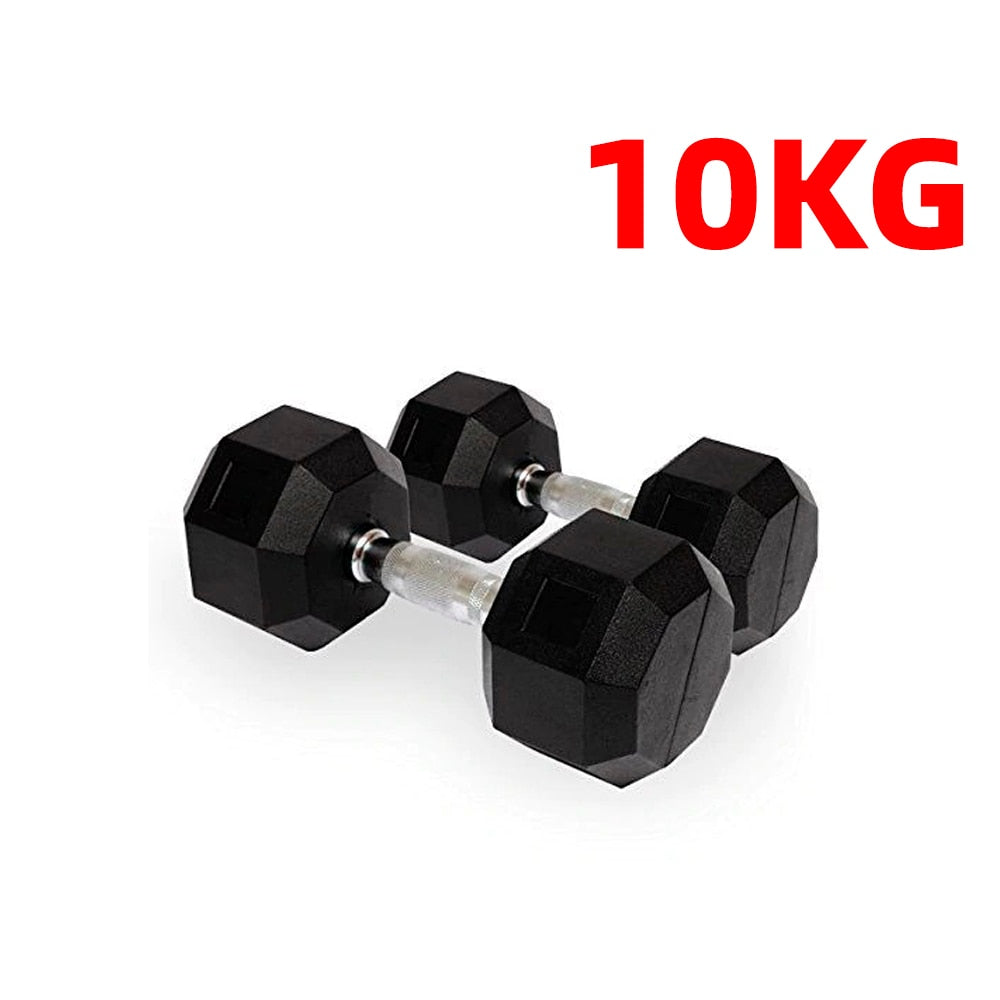 CANNON set hexagonal rubber gym weights 1 to 20 Kg men and women fitness training dumbbells Snapitonline