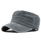 Casual Washed Cotton Flat Top Hat Adjustable Fisher Military Caps Men Women Cadet Army Cap Unique Design Vintage Four Seasons Snapitonline