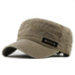 Casual Washed Cotton Flat Top Hat Adjustable Fisher Military Caps Men Women Cadet Army Cap Unique Design Vintage Four Seasons Snapitonline