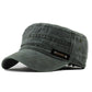 Casual Washed Cotton Flat Top Hat Adjustable Fisher Military Caps Men Women Cadet Army Cap Unique Design Vintage Four Seasons Snapitonline