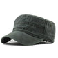 Casual Washed Cotton Flat Top Hat Adjustable Fisher Military Caps Men Women Cadet Army Cap Unique Design Vintage Four Seasons Snapitonline
