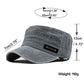 Casual Washed Cotton Flat Top Hat Adjustable Fisher Military Caps Men Women Cadet Army Cap Unique Design Vintage Four Seasons Snapitonline